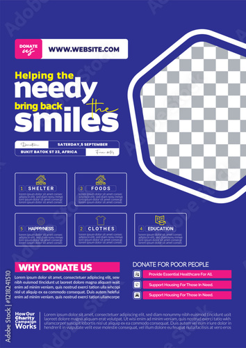 Charity fundraising flyer design
