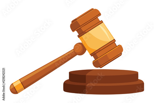 Gavel isolated on a white background.