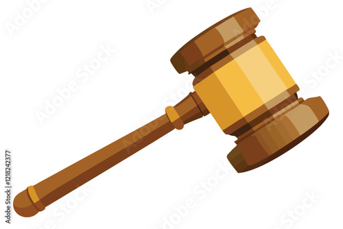 Gavel isolated on a white background.