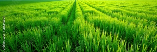 High-angle view, grassy plane, perpendicular alignment, botanical photography, horizontal, photography