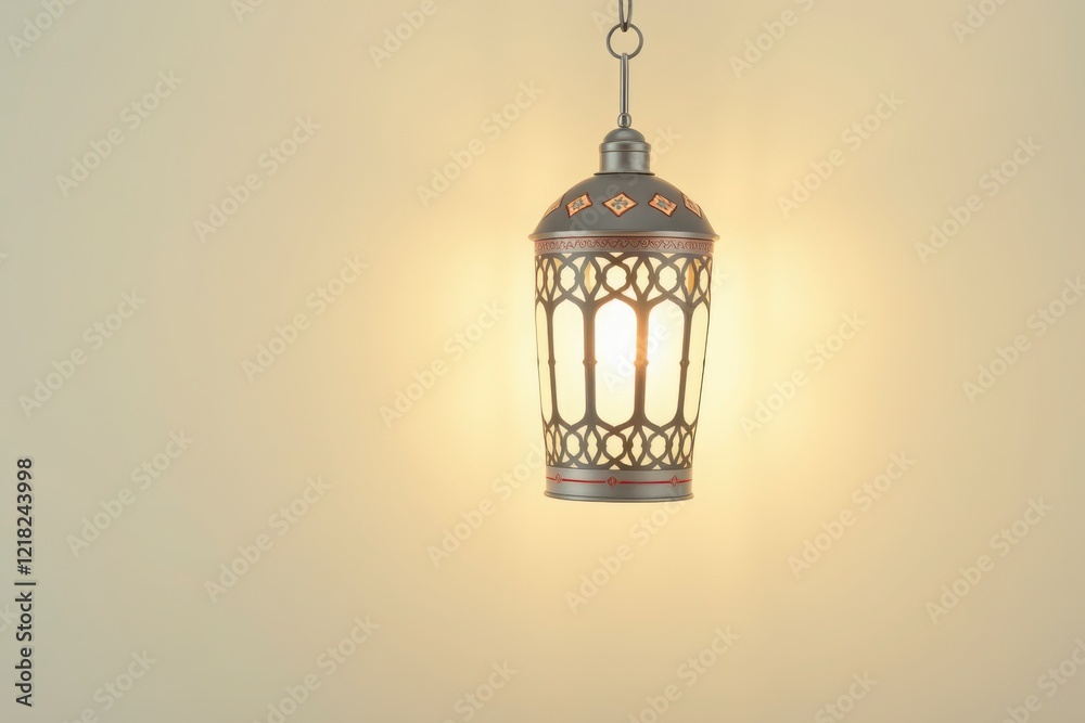 Arabic design shadow from lantern light on a plain background. Arabic design shadow from lantern light on a plain background.