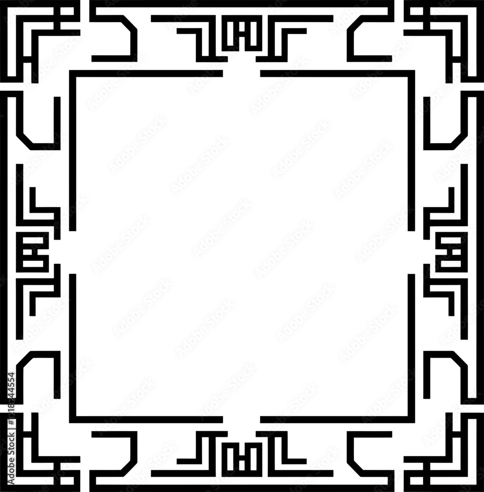 traditional korean square frame border traditional korean square frame border