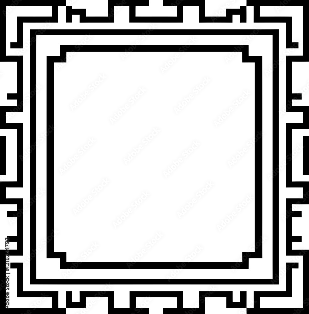 traditional korean square frame border