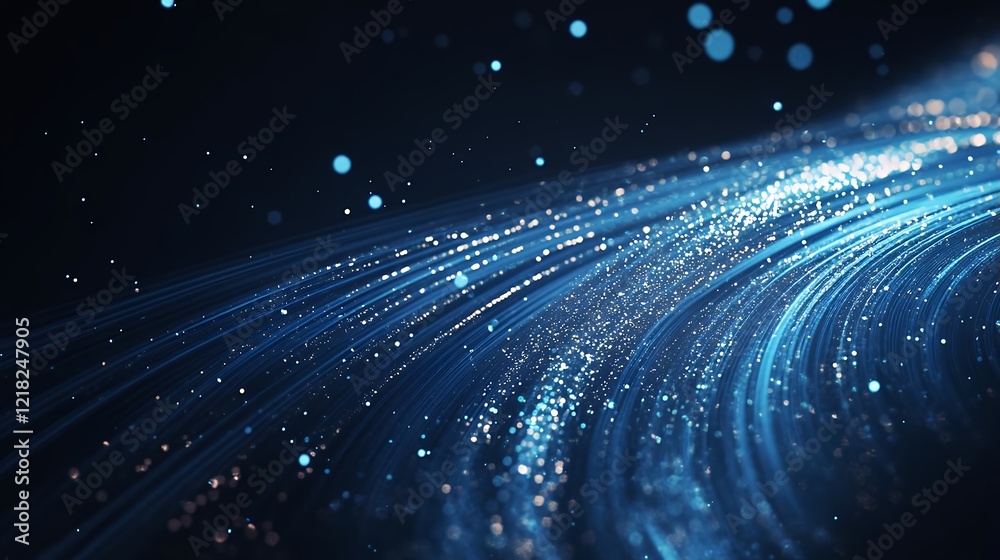 Obraz premium Abstract Blue Light Trails Background Image