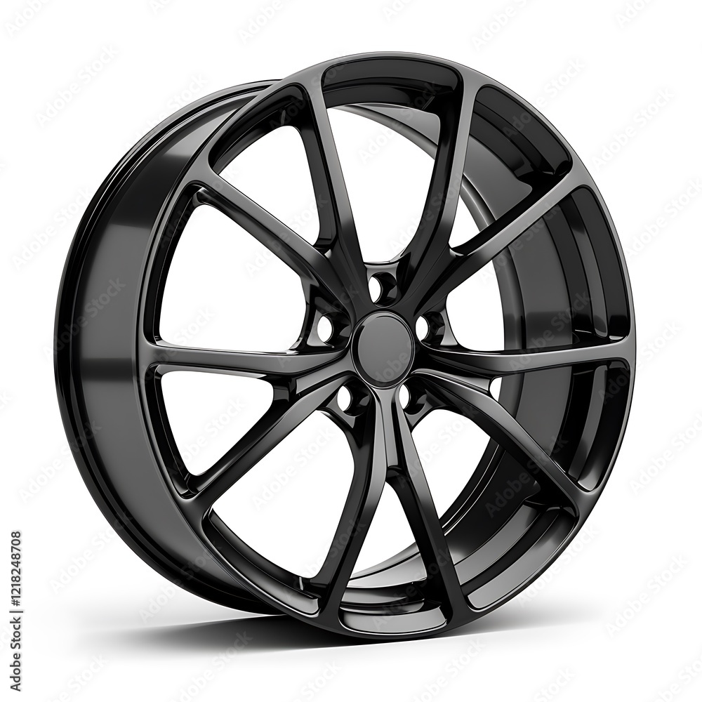 Fototapeta premium Car wheel discs isolated on white background