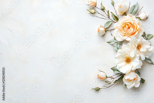 Floral arrangement nature background elegant design soft environment minimalist viewpoint