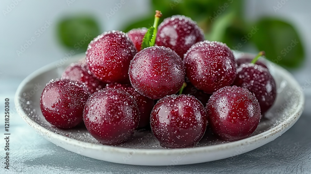 Sugary plums on plate, close-up, kitchen setting. Food photography Sugary plums on plate, close-up, kitchen setting. Food photography