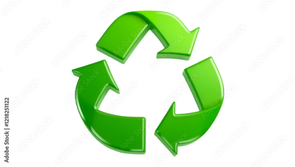 Bright Green Recycle Symbol on Black Background Bright Green Recycle Symbol on Black Background