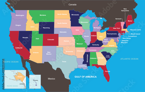 Impressive detailed chart of the Gulf within America 