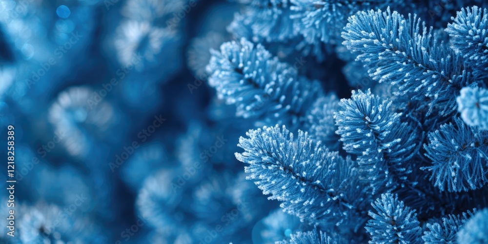 Frosted Blue Pine Branches A Winter Close Up Frosted Blue Pine Branches A Winter Close Up