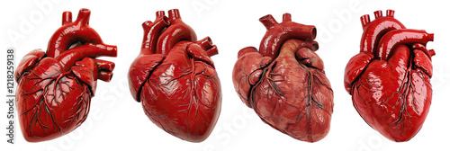  Set of heart model shaped object.