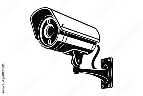 security camera isolated on white background