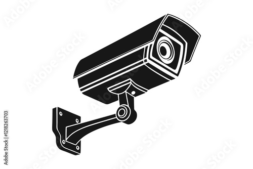 CCTV camera vector illustration on white background