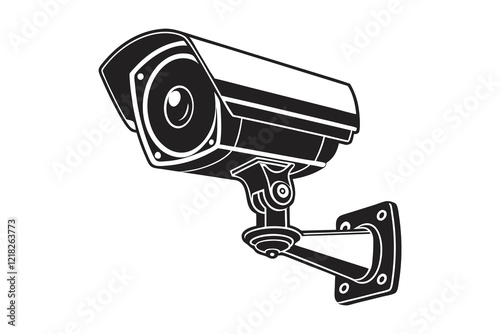CCTV camera vector illustration on white background