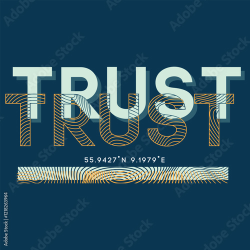 This design carries the 'TRUST' theme with a modern combination of green and blue, complemented by cool graphics. Its casual style reflects a relaxed yet stylish look.