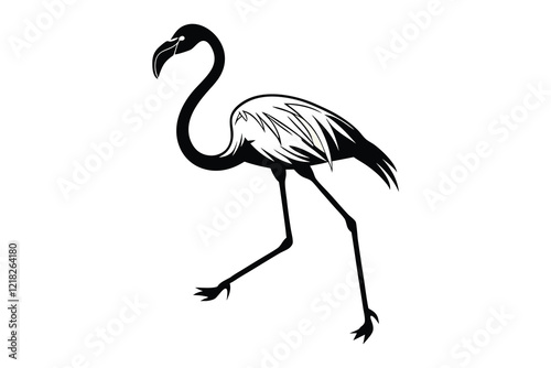 flamingo silhouette vector illustration