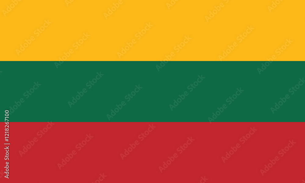 High detailed flag of Lithuania. National Lithuania flag. Europe. 3D illustration. High detailed flag of Lithuania. National Lithuania flag. Europe. 3D illustration.