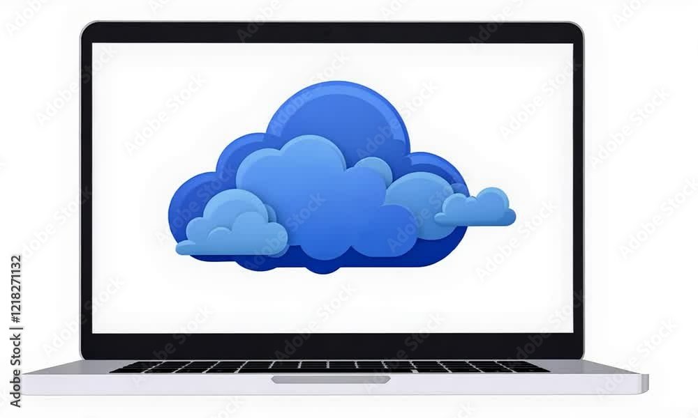 cloud computing concept with laptop