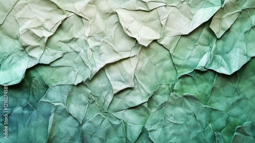 Wallpaper Mural Abstract Green Crinkled Paper Texture Background Torontodigital.ca