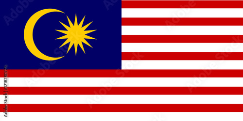 Photography High detailed flag of Malaysia