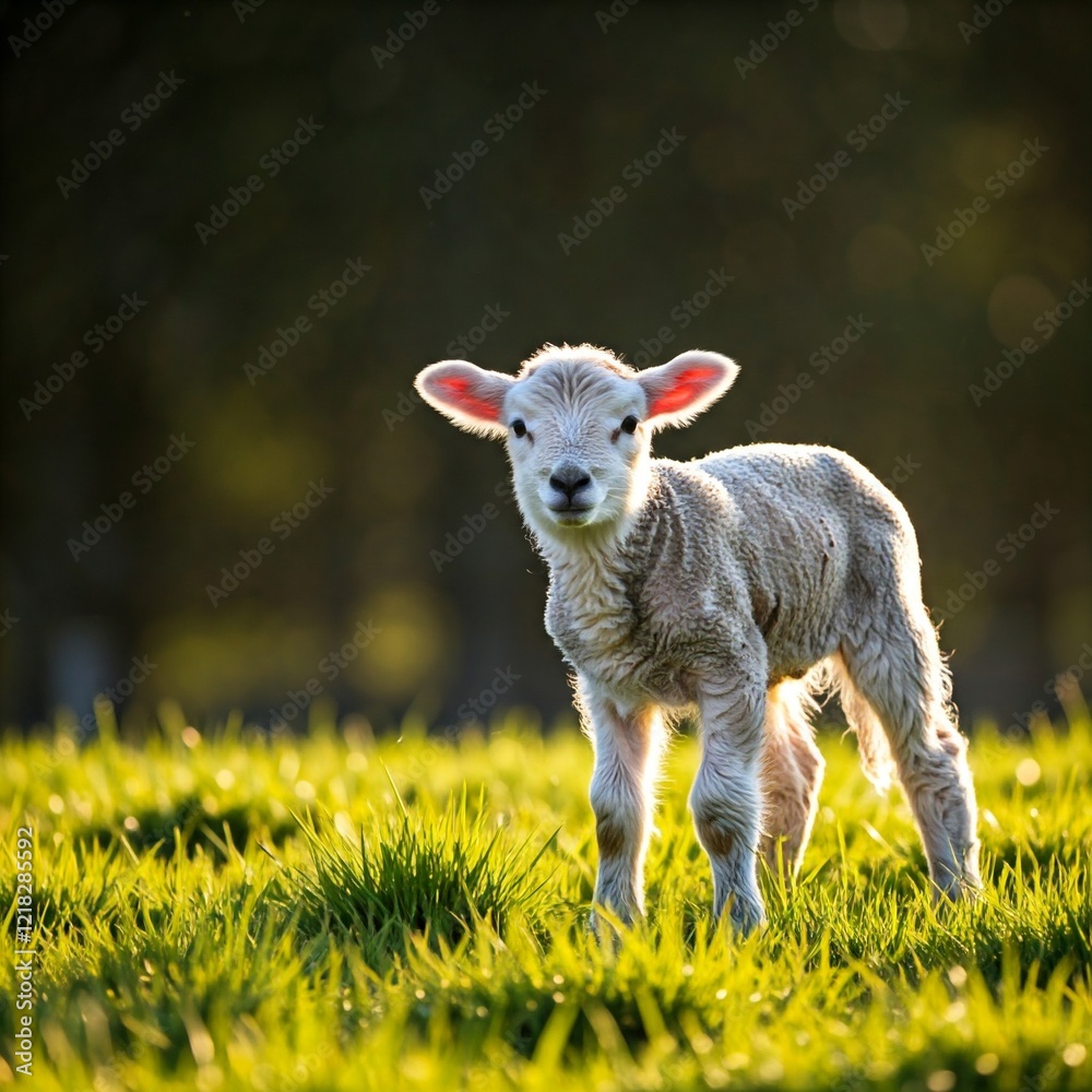 Fototapeta premium lamb in the meadow