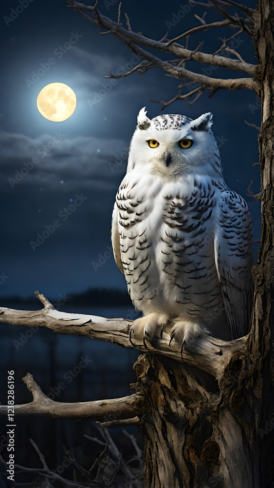 Fototapeta premium owl sitting on a branch