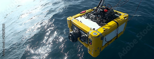 Ocean underwater ROV camera survey photo