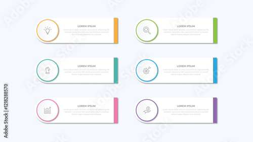 Vector infographic label design with circle infographic template design and 4-5-6 options or steps. Can be used for process diagram, presentations, workflow layout, banner, flow chart, info graph