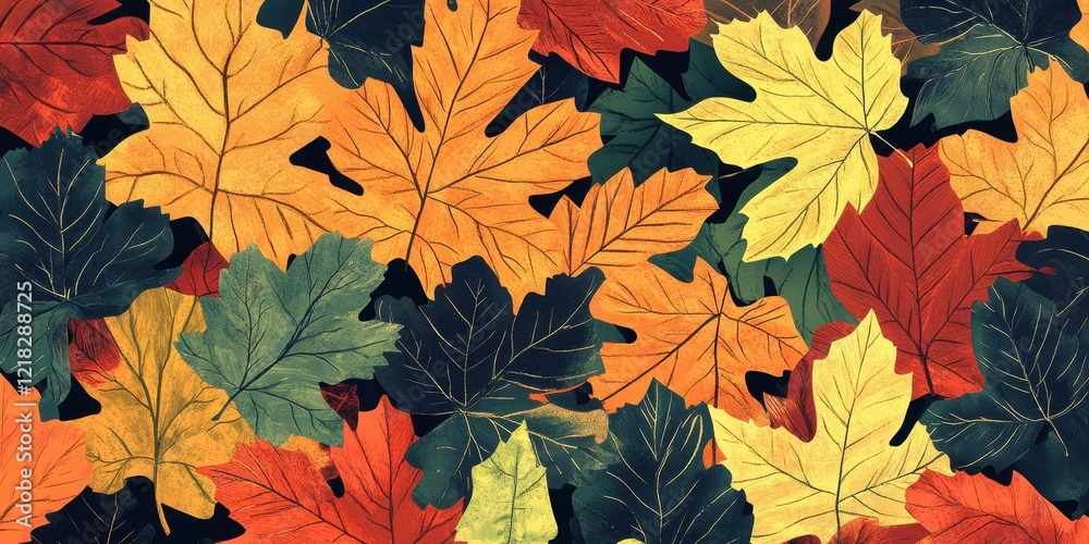 Autumn Leaves Colorful Fall Foliage Pattern Autumn Leaves Colorful Fall Foliage Pattern