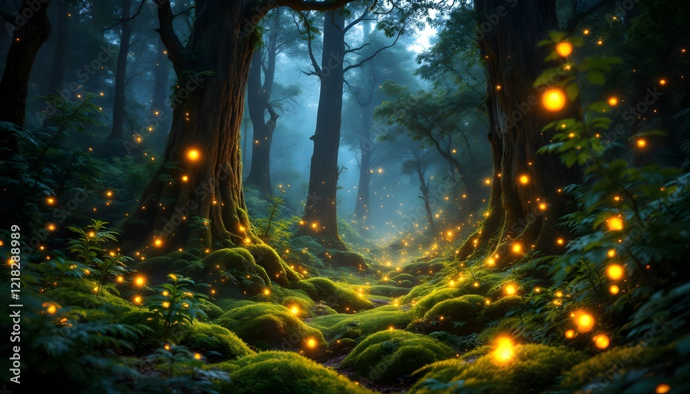 hundreds of glowing fireflies hundreds of glowing fireflies