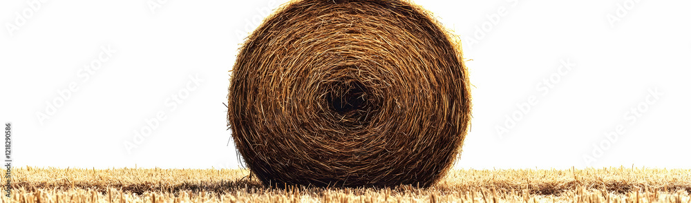 Hay bale field harvest summer agriculture Hay bale field harvest summer agriculture