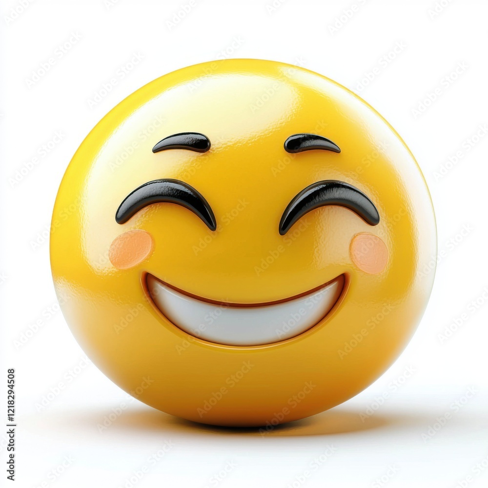 Fototapeta premium Joyful emotion expression abstract design digital art bright environment close-up perspective for positive vibes