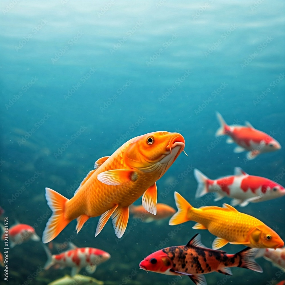 Naklejka premium Koi fishes 