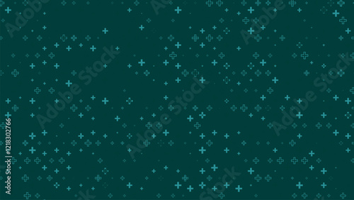 Healthcare Medical Plus Pattern. Medical Research or Tech Innovation Online Webinar Presentation Event.Math Design Elements Background. Medical Tech Back. 