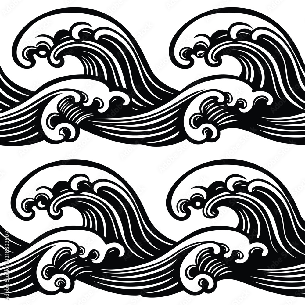 Fototapeta premium Abstract Weave Lines Seamless Pattern Design.