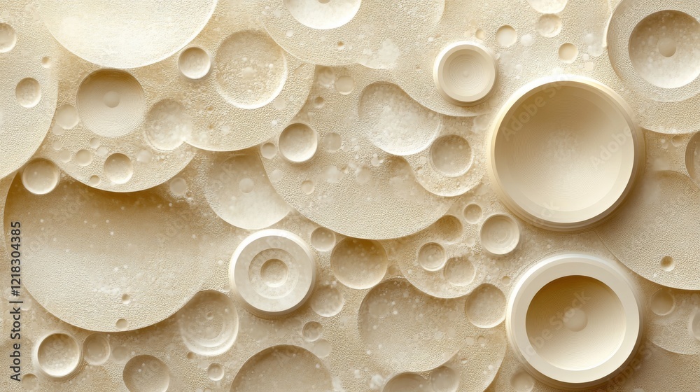Abstract Beige Circular Patterns Texture Design Abstract Beige Circular Patterns Texture Design