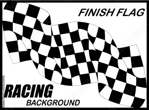 Svg vector flat racing checkered flag background