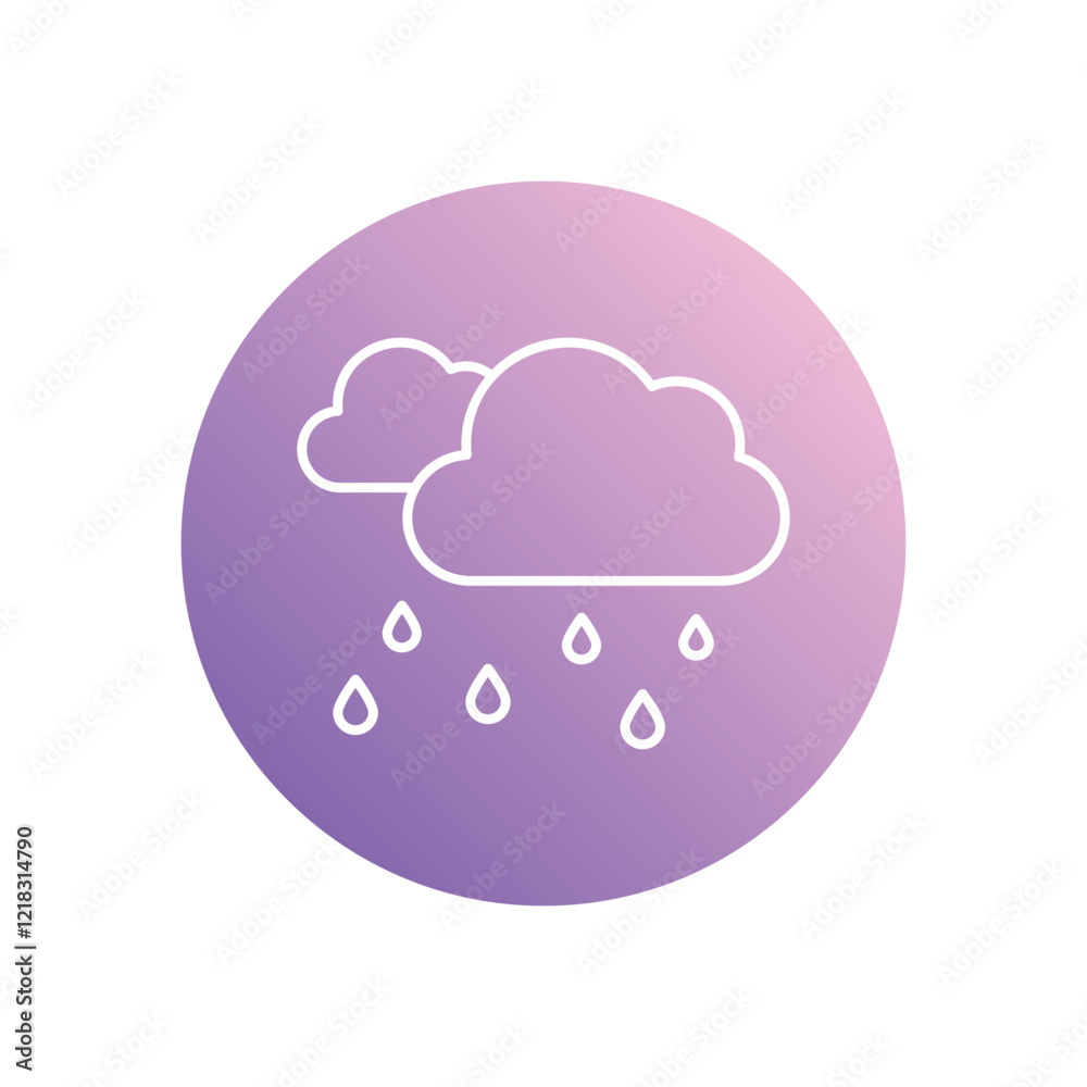 Rain icon isolated on a white background. Vector illustration. Rain icon isolated on a white background. Vector illustration.