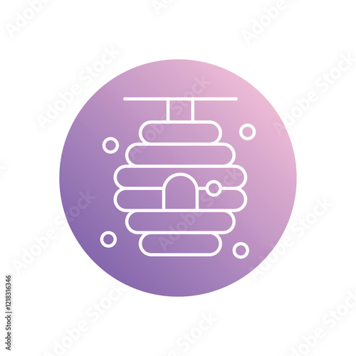 Beehive  icon isolated on a white background. Vector illustration.