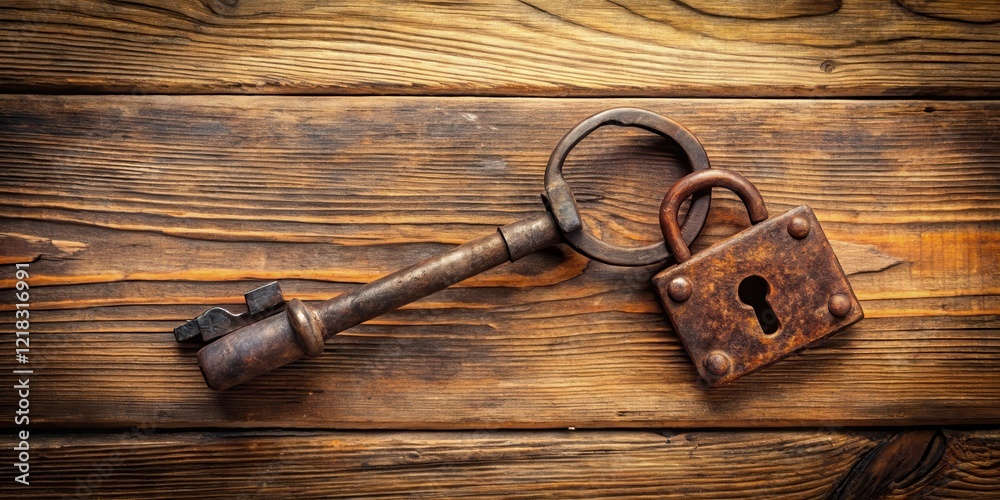 Old key set with rusty padlock on wooden table, decor, metal, decor,metal,furniture,padlock,home,old,rustic,wooden,door,room,antique,object Old key set with rusty padlock on wooden table, decor, metal, decor,metal,furniture,padlock,home,old,rustic,wooden,door,room,antique,object