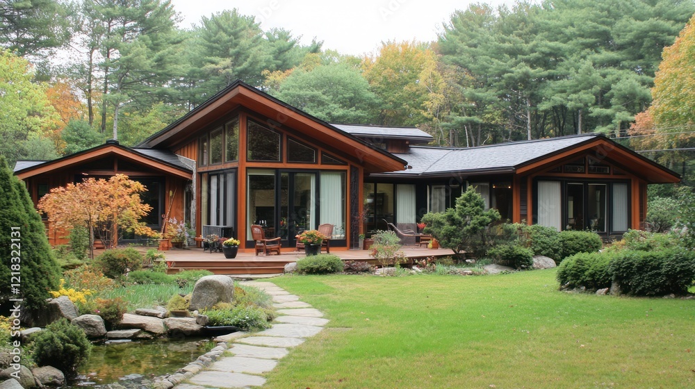 Stunning Contemporary Home nestled in an Autumnal Forest Stunning Contemporary Home nestled in an Autumnal Forest