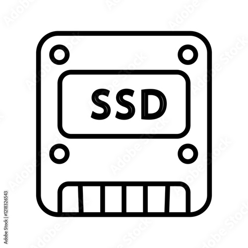 ssd icon . vector illustration, pictogram isolated on white background. color editable
