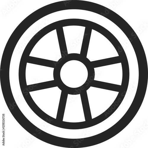 Rounded  Stroke Wheel Icon