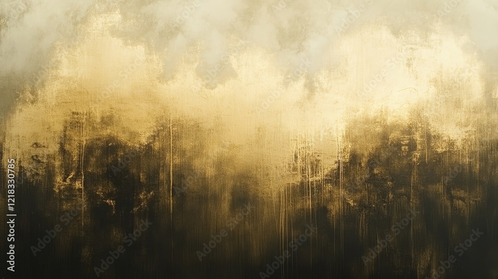 Naklejka premium Abstract Gold And Black Textured Art