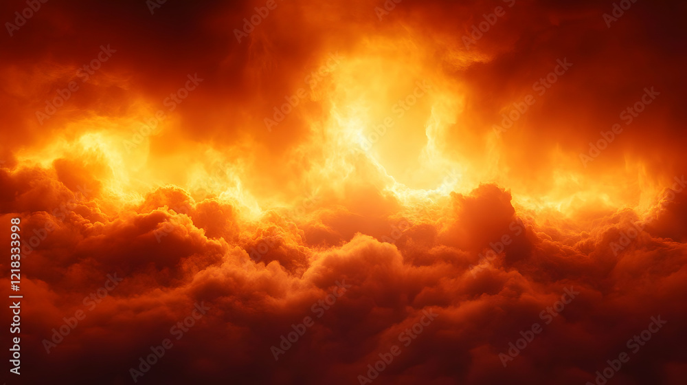 Fiery Inferno Cloud Background Illustration Fiery Inferno Cloud Background Illustration
