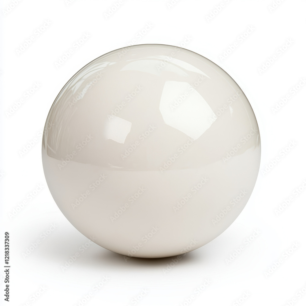Glossy white sphere reflecting light, minimalistic geometric object for modern design concepts Glossy white sphere reflecting light, minimalistic geometric object for modern design concepts