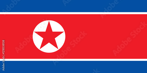 Free Download High detailed flag of North Korea. National North Korea flag. Asia. 3D illustration. - GFXLoad
