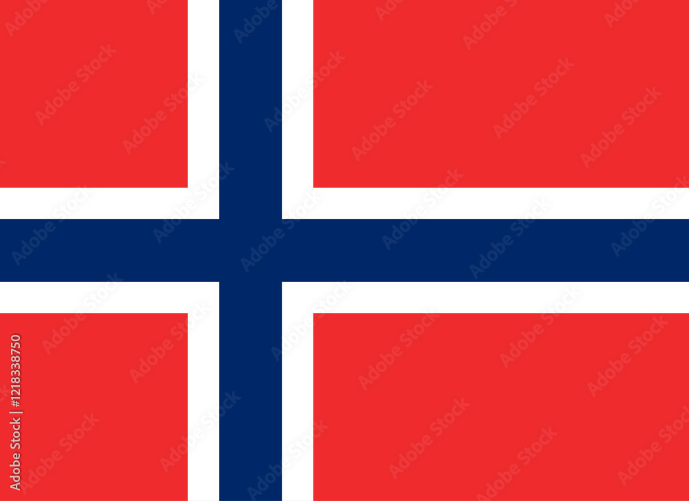 Fototapeta premium High detailed flag of Norway. National Norway flag. Europe. 3D illustration.