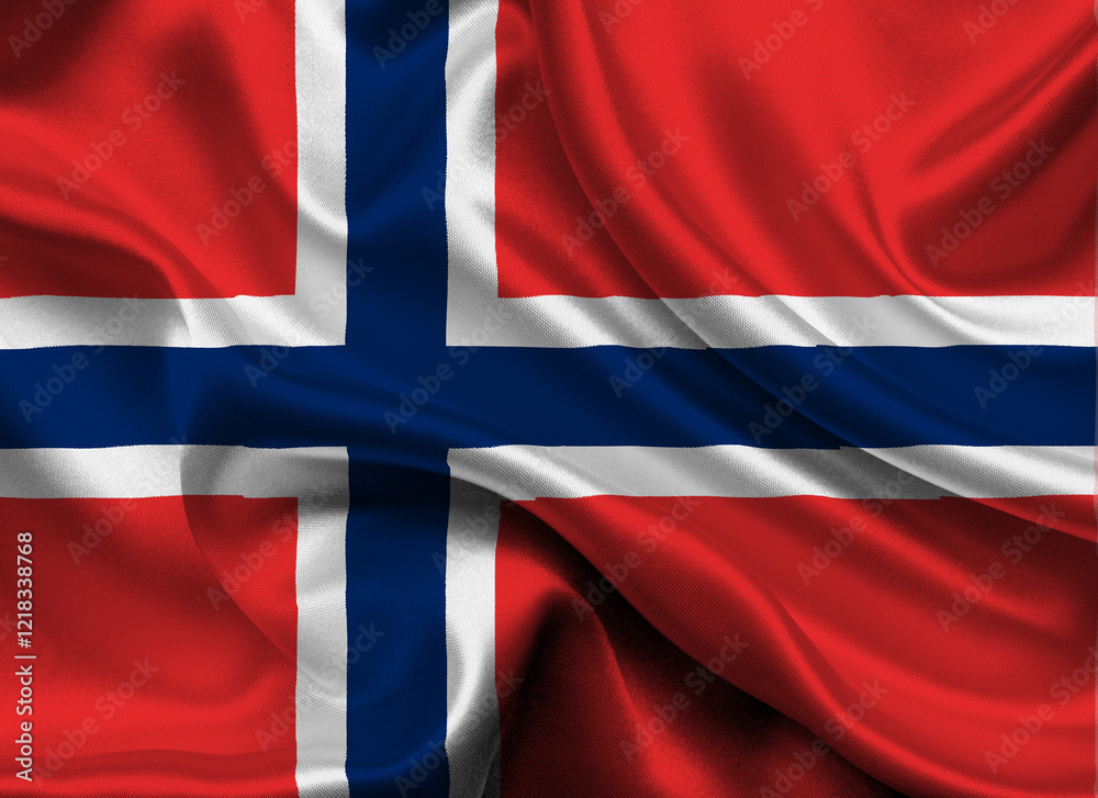 Fototapeta premium High detailed flag of Norway. National Norway flag. Europe. 3D illustration.