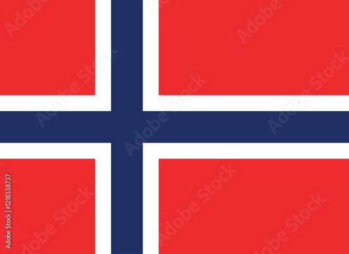 High detailed flag of Norway. National Norway flag. Europe. 3D illustration.